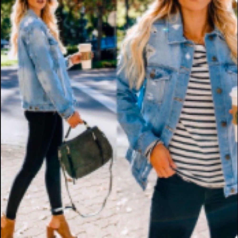 Distressed Denim Jacket